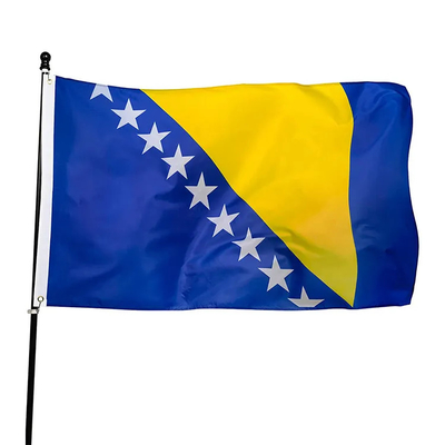 Hızlı Teslimat 150x90cm Polyester Dünya Bayrakları Bosna Hersek Bayrağı