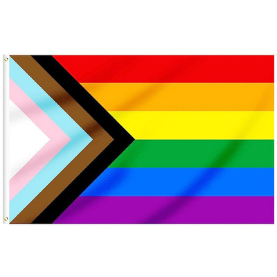 Dijital Baskı Biseksüel LGBT Bayrağı 3x5 Ft 100d Polyester Malzeme