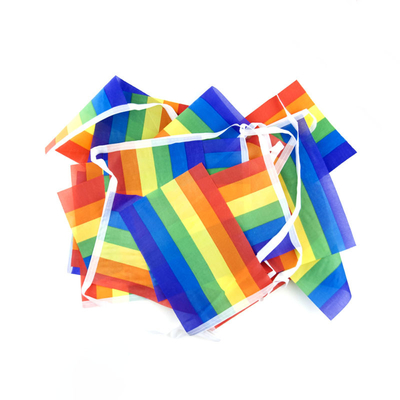 Üçgen Kare Dikdörtgen LGBT Bayrağı Dış Mekan İçin 100 Polyester Malzeme