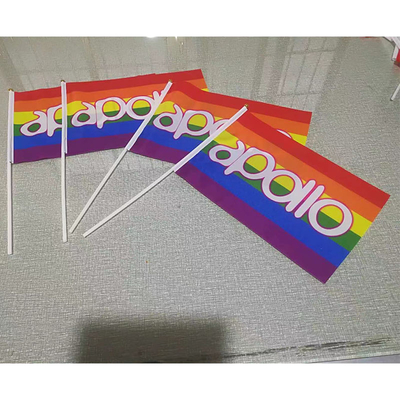 YaoYang LGBT Bayrağı Elde Tutulan Gurur Gökkuşağı Bayrağı Küçük Mini