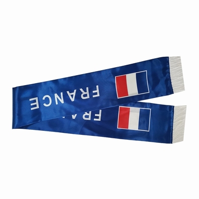 Özel Baskılı Fransa Bayrağı Eşarp Düz Stil polyester Malzeme