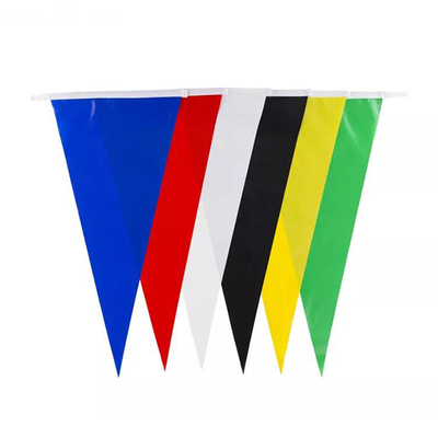 OEM ODM Üçgen Bayrak Bunting Özel 100D Polyester Kumaş Üçgen Dize Bayrakları