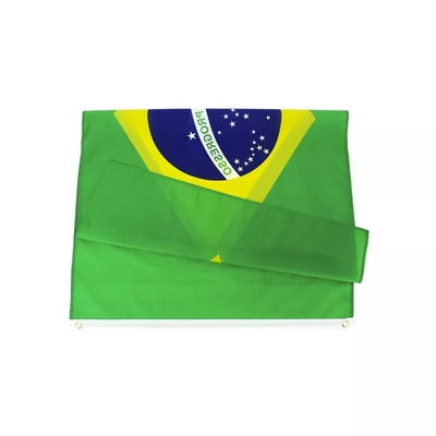Yüksek Kaliteli Özel Brezilya Bayrakları 3x5Ft 100D Polyester Bayraklar