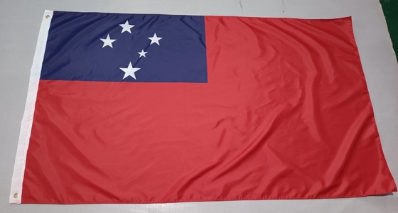 Polyester Samoa Ülke Bayrağı 3X5ft CMYK Renkli Samoa Ulusal Bayrağı