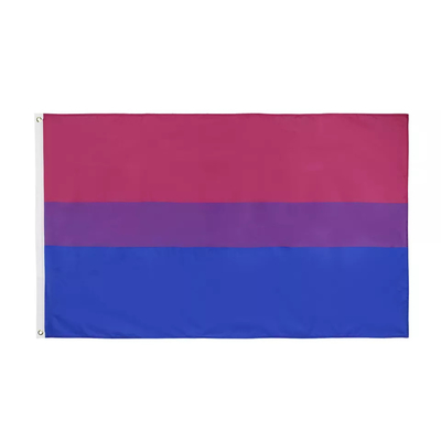 Dijital Baskı Gökkuşağı LGBT Bayrağı 3x5 Ft 100D Polyester Biseksüel Bayrağı