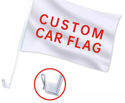 17 &quot;Plastik Bayrak Çubuğu Dijital Baskı / Serigrafi Baskı Özel Araba Pencere Bayrakları