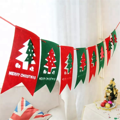 Özel Noel Bayrakları Asılı Atmosfer Festivali Dekorasyonu Keçe