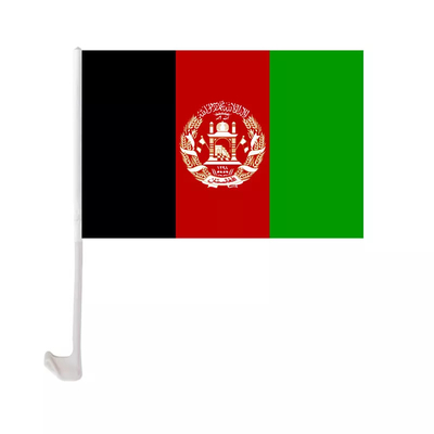 Pantone Renkli Baskı Araba Pencere Bayrakları Polyester Afganistan Uluslararası Bayrağı