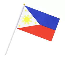 Taşınabilir Filipin Ulusal Bayrağı 14x21cm Filipinli El Bayrakları