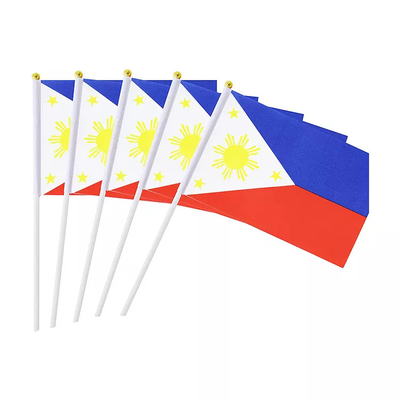 Taşınabilir Filipin Ulusal Bayrağı 14x21cm Filipinli El Bayrakları