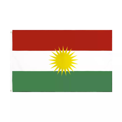 Düğün Şekerleri İçin% 100 Polyester Kürdistan Ulusal Bayrağı Pantone Rengi