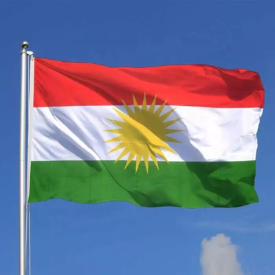 Düğün Şekerleri İçin% 100 Polyester Kürdistan Ulusal Bayrağı Pantone Rengi