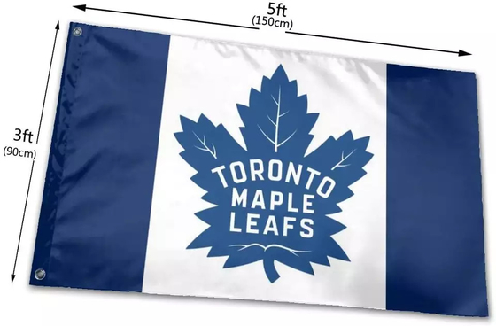 Hızlı Teslimat Özel Bayrak Toronto Maple Leafs Bayrağı NHL Sıcak Takımlar Bayrağı
