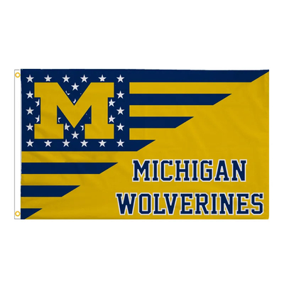 Yüksek Kaliteli 3x5ft CAA Michigan Üniversitesi Wolverines Bayrakları